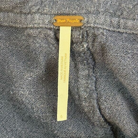 Free People Navy Blue Linen Blend Ankle Pants - Women’s US 6 - Picture 8 of 10